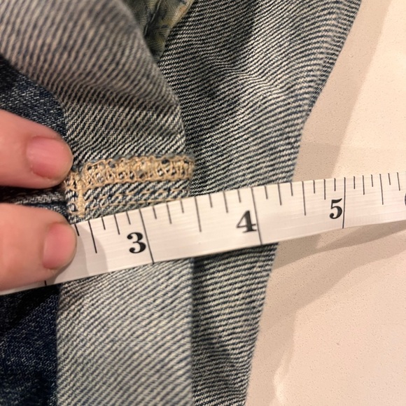 Free people We The Free Distressed Denim Jean Shorts Blue Rip Cuffed HighWaisted - Picture 7 of 7